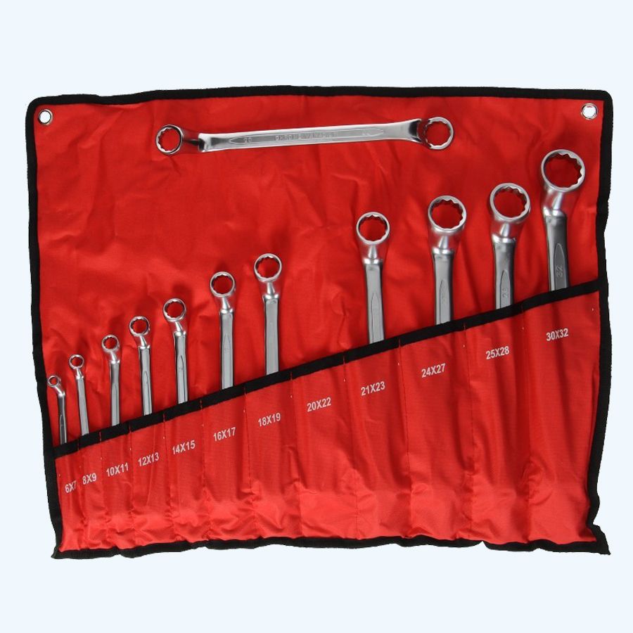 12-teiliger Ringschlüsselsatz Chrom-Vanadium