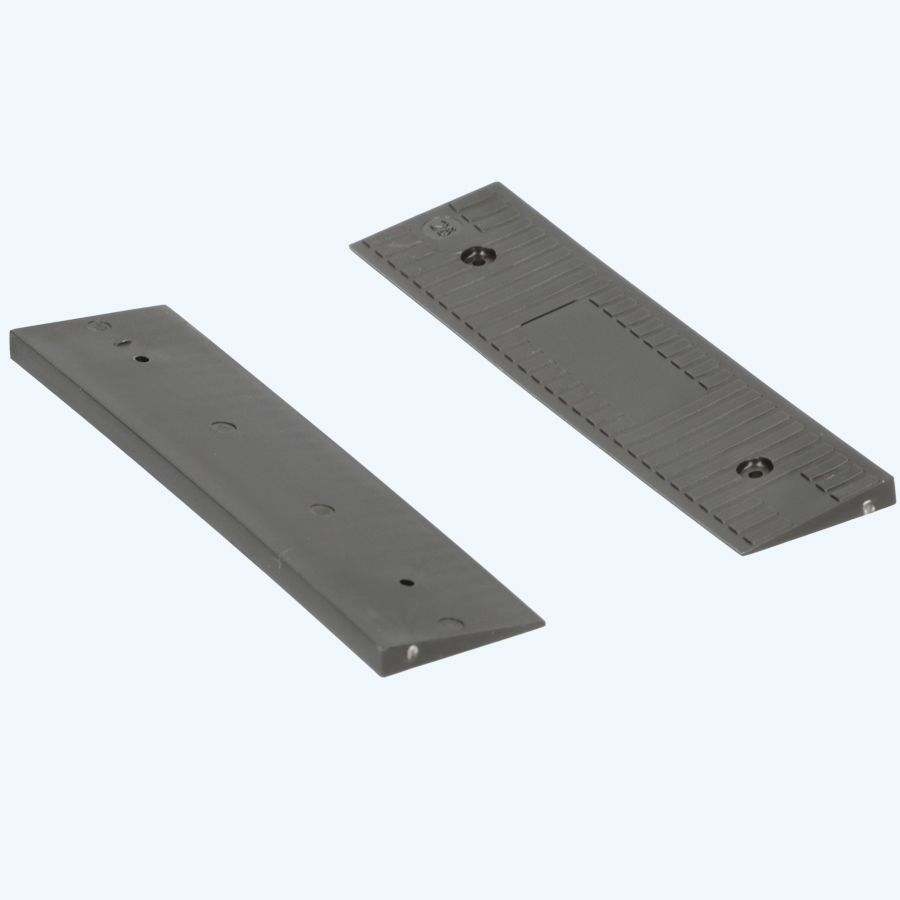 100 Stück schräge Kunststoff-Glasblöcke SCHWARZ 100x26x5/1 mm