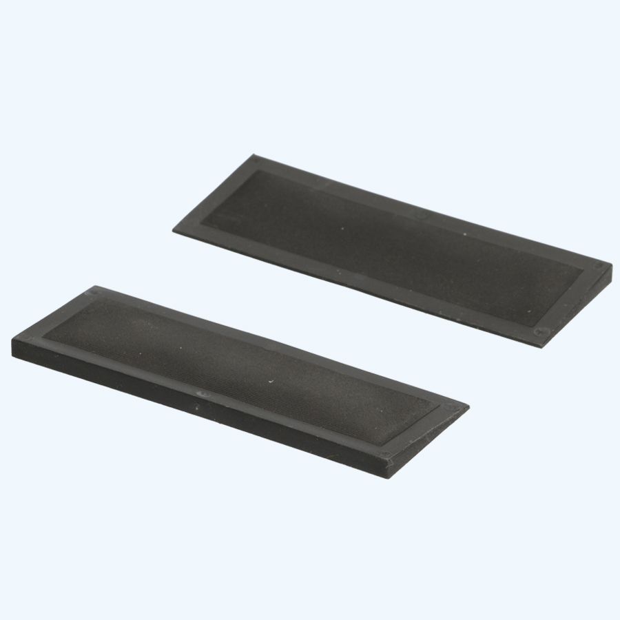 100 Stück schräge Kunststoff-Glasblöcke SCHWARZ 100x36x5/1 mm