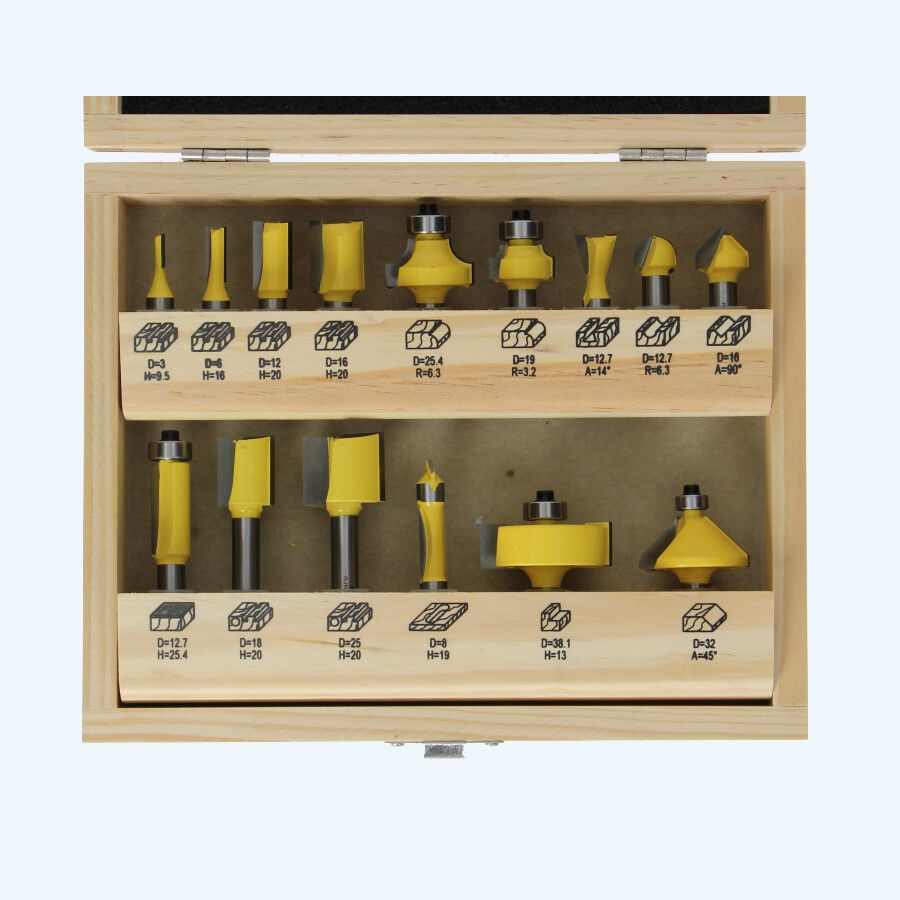 15-teiliges HM-Fräserset