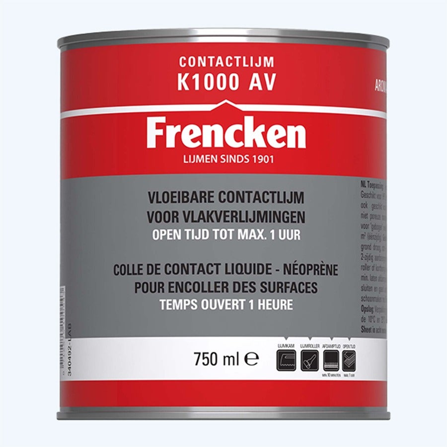 Frencken contactlijm K1000 aromaatvrij 750 ml 
