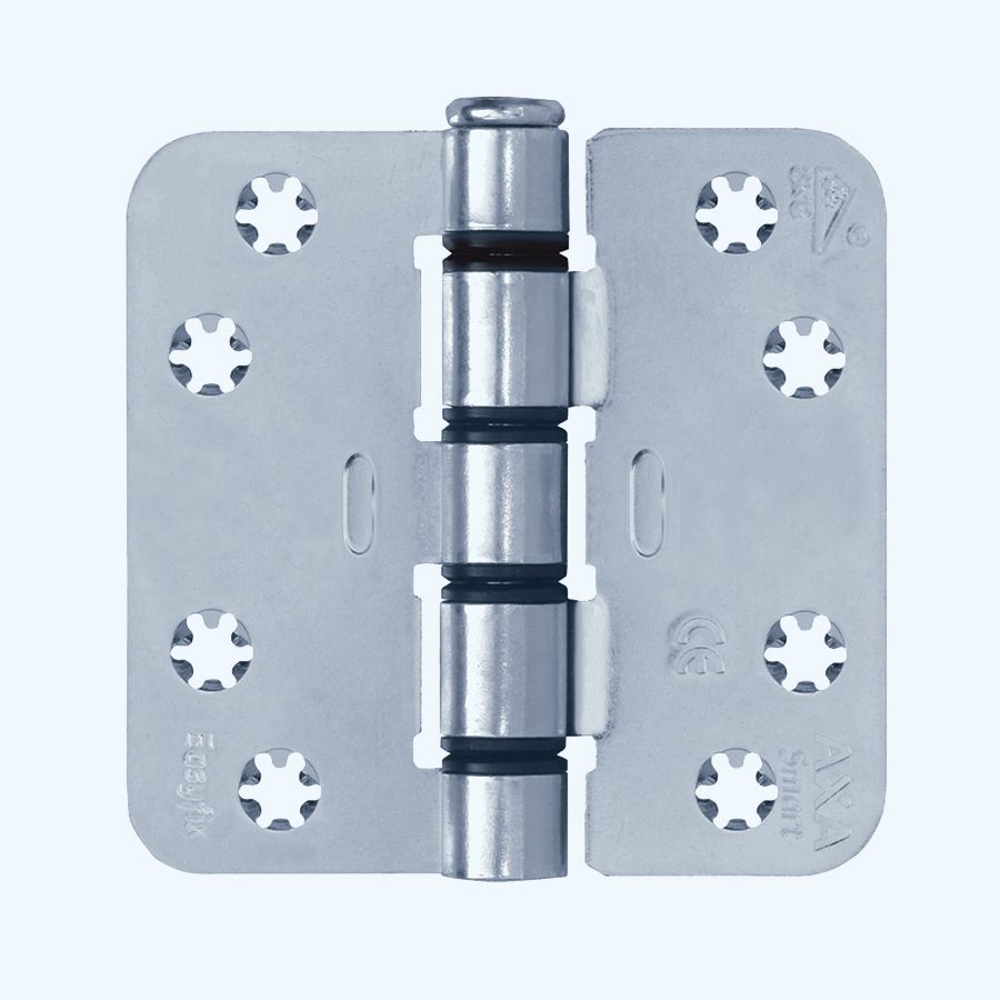 AXA Easyfix Scheibenlagerscharnier runde Ecken, Stahl, 89 x 89 mm