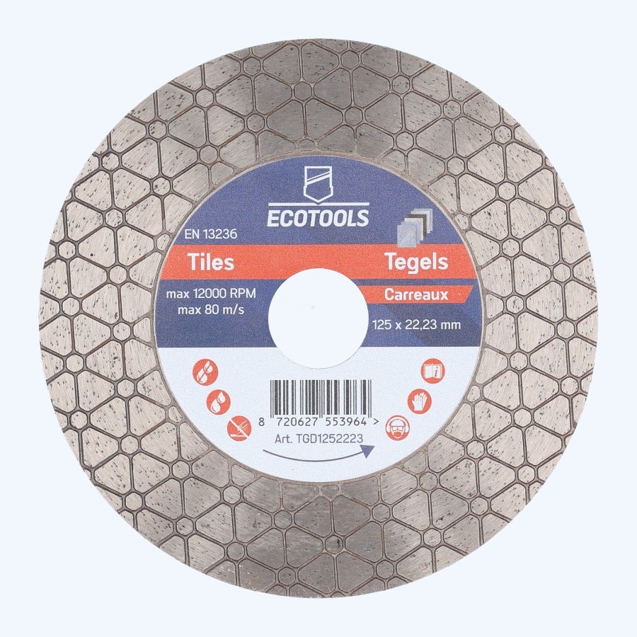 2-in-1 diamantschijf tegels 125 x 22,23 mm