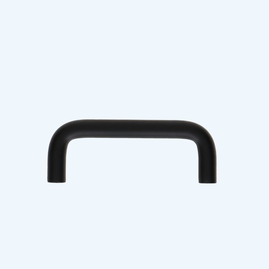 Greep zwart massief RVS ronde hoeken 96 x 40 mm Greep zwart massief RVS ronde hoeken 96 x 40 mm