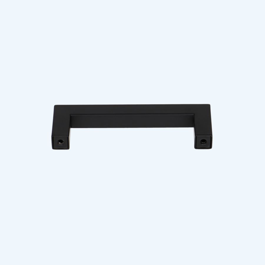 Greep zwart hol RVS vierkant 96 x 35 mm