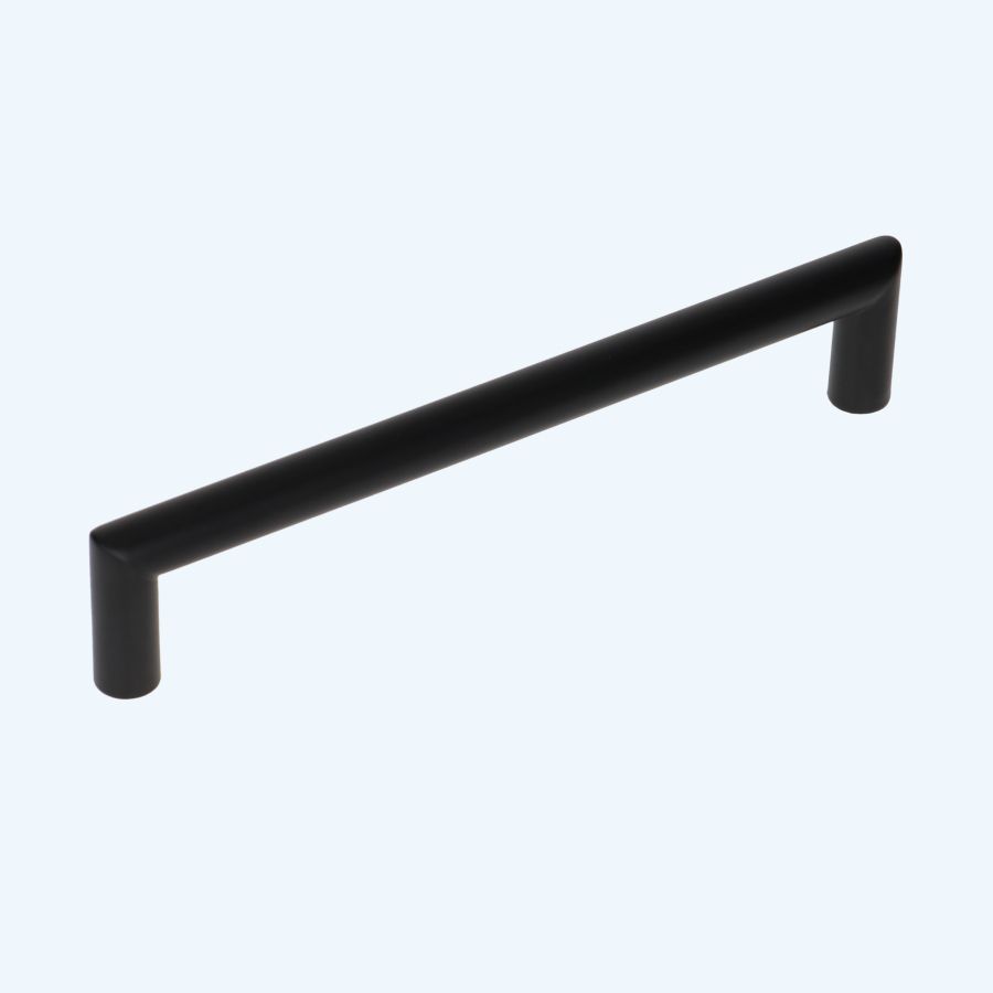 Greep zwart RVS rechte hoeken 160 x 35 mm