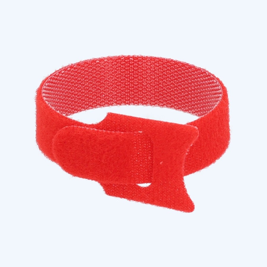 25 Stück Klettband-Kabelbinder 12 x 150 mm rot