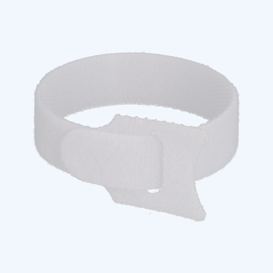 25 Stück Klettband-Kabelbinder 12 x 100 mm weiß