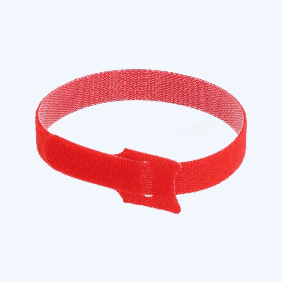 25 Stück Klettband-Kabelbinder 12 x 250 mm rot