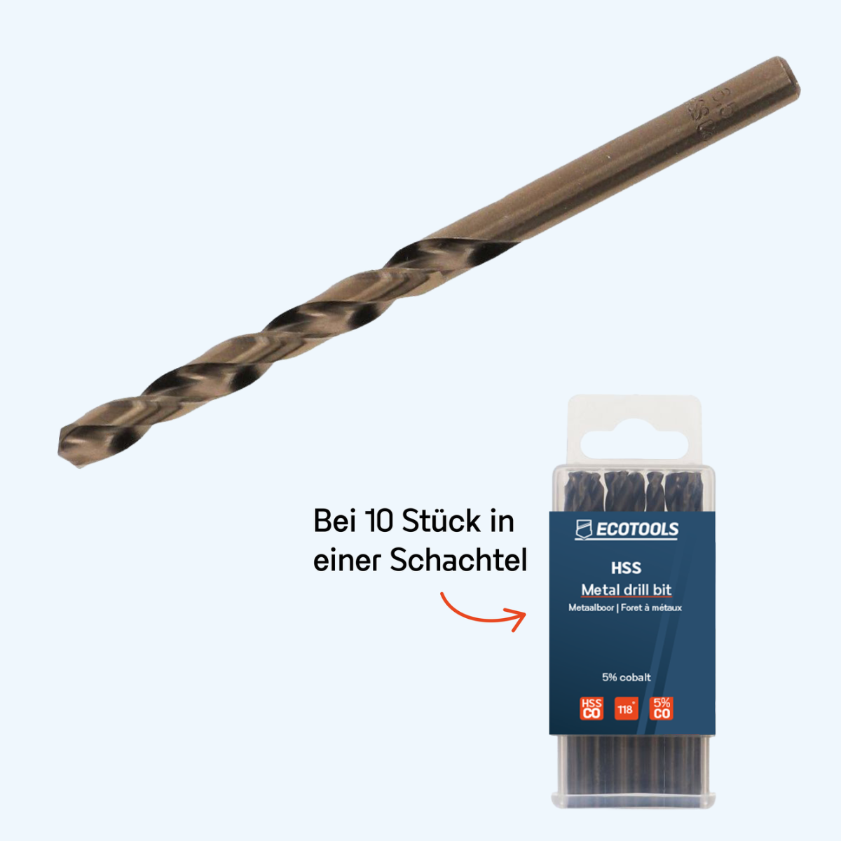 HSS 5% Kobalt Metallbohrer 3,0 x 61 mm