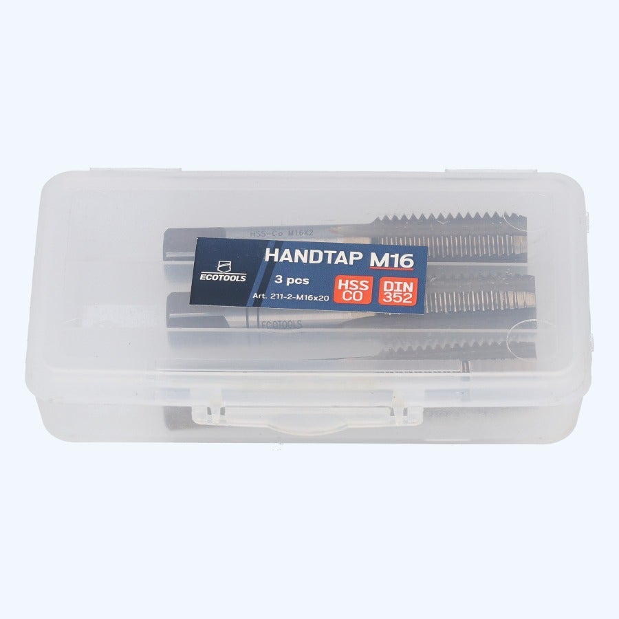 3-delige handtapset HSS 5% cobalt M16 x 2,0 mm