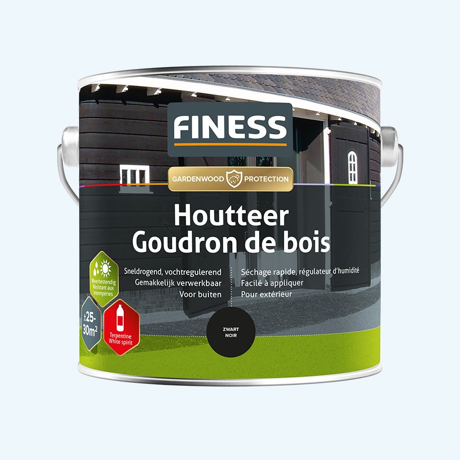 FINESS Holzteer 2,5 L Schwarz