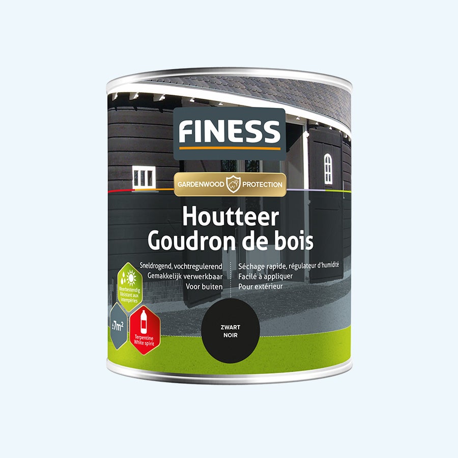 FINESS Holzteer 750 ml Schwarz FINESS Holzteer 750 ml Schwarz