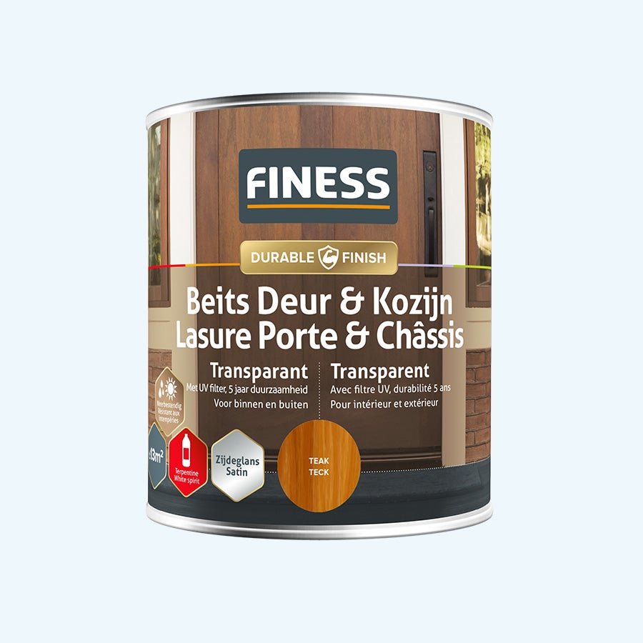 FINESS Lasur Tür & Rahmen transparent Seidenglanz 750 ml Teak FINESS Lasur Tür & Rahmen transparent Seidenglanz 750 ml Teak