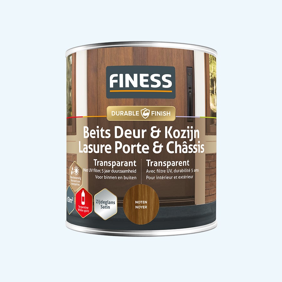 FINESS Lasur Tür & Rahmen transparent Seidenglanz 750 ml Nussbaum