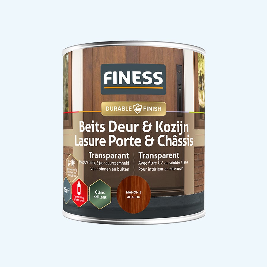 FINESS Lasur Tür & Rahmen transparent Hochglanz 750 ml Mahagoni