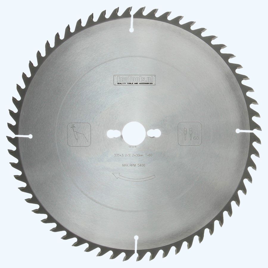 HM-zaagblad PROF 335 x 30 mm T=60 HM-zaagblad PROF 335 x 30 mm T=60