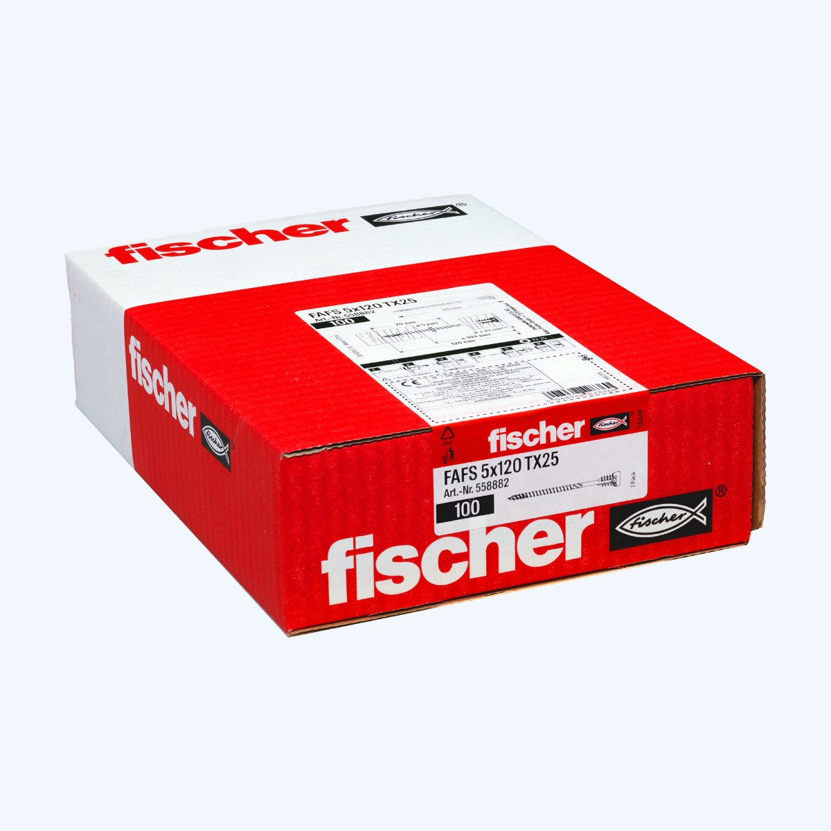 100 st fischer stelschroef FAFS 5 x 120 TX25