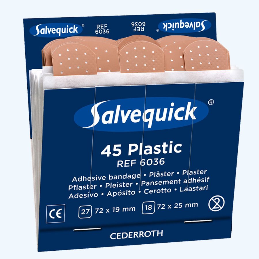 Salvequick Nachfüllung Plastik (Schachtel mit 6 Stück)