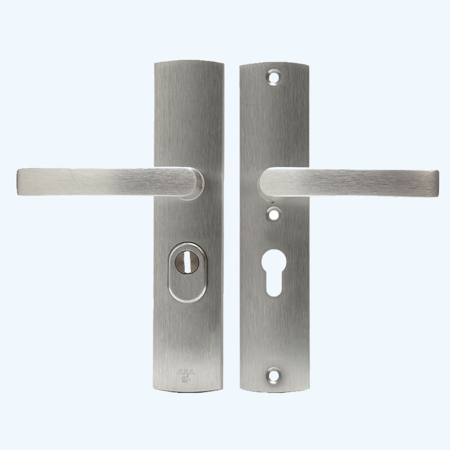 AXA Sicherheitsbeschlag PC55 SKG*** mit Kernziehschutz Aluminium (Drücker)