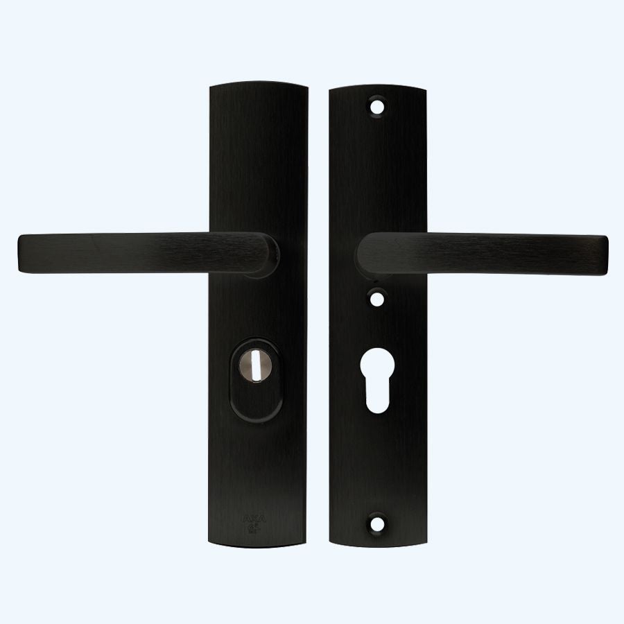 AXA Sicherheitsbeschlag PC55 SKG*** mit Kernziehschutz Schwarz (Drücker)