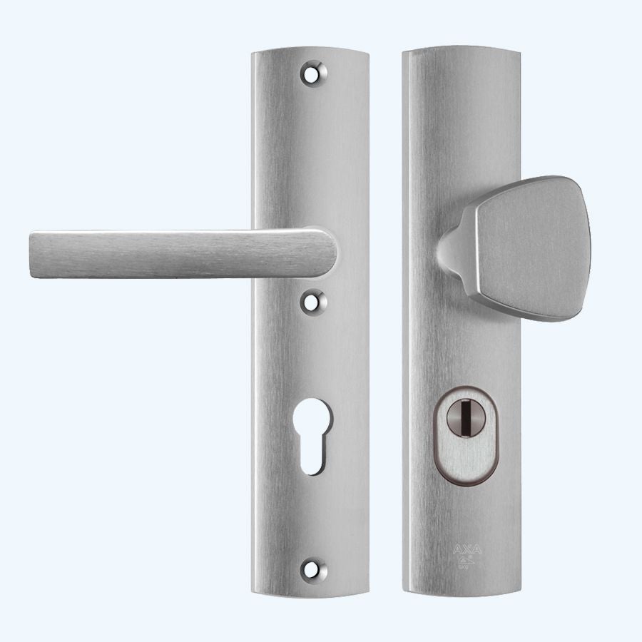 AXA Sicherheitsbeschlag PC72 SKG*** mit Kernziehschutz Aluminium (Knopf)