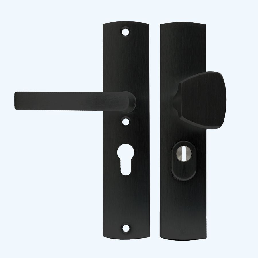 AXA Sicherheitsbeschlag PC72 SKG*** mit Kernziehschutz Schwarz (Knopf)