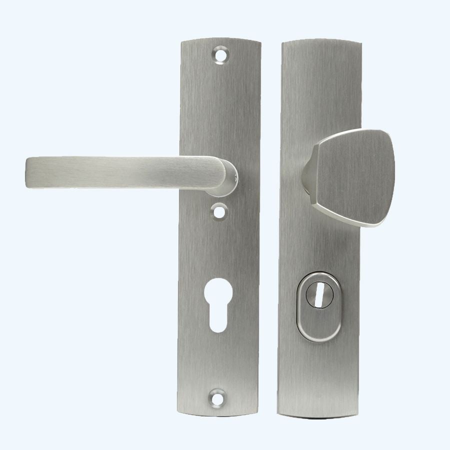 AXA Sicherheitsbeschlag PC72 SKG*** mit Kernziehschutz Edelstahl (Knopf)