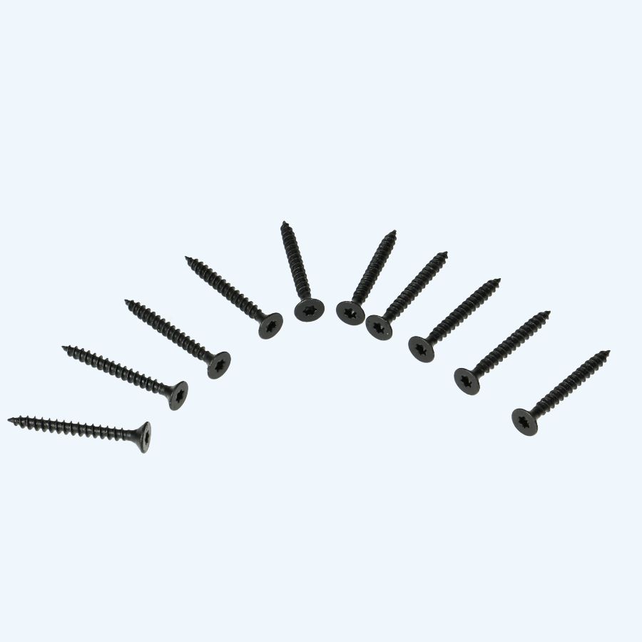 10 Stück schwarze Schrauben für Scharniere Edelstahl, Torx 4,5 x 40 mm