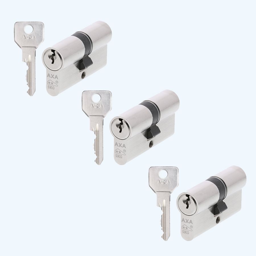 AXA Doppelter Sicherheitszylinder (3x) Security 30-30 SKG**