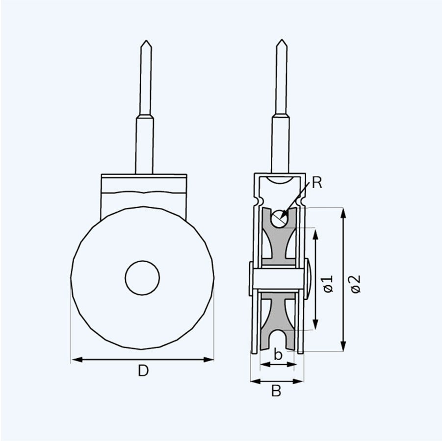Schroefkatrol 15 mm verzinkt Schroefkatrol 15 mm verzinkt