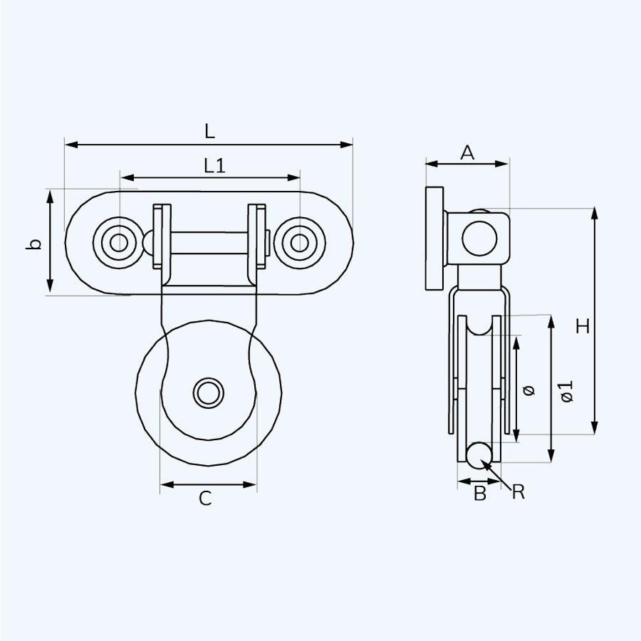 Scharnierkatrol 50 mm verzinkt Scharnierkatrol 50 mm verzinkt