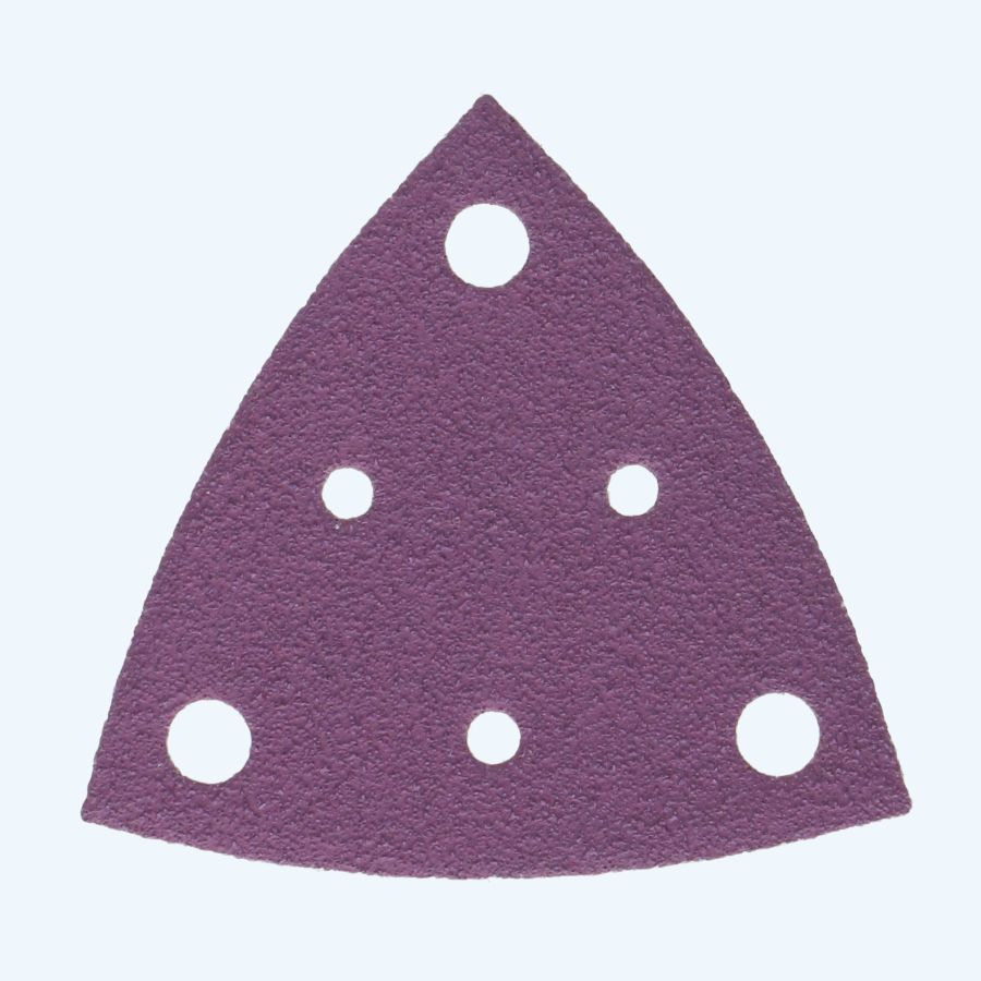 Basicline driehoek schuurvel 82 x 82 x 82 mm K180 / 6 stofgaten