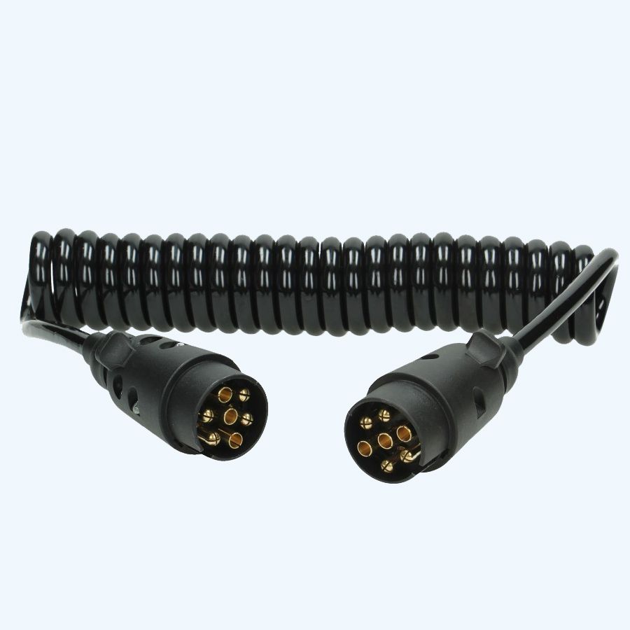 Spiralkabel 3,5 Meter (7-poliger Stecker / 13-polige Buchse) Spiralkabel 3,5 Meter (7-poliger Stecker / 13-polige Buchse)