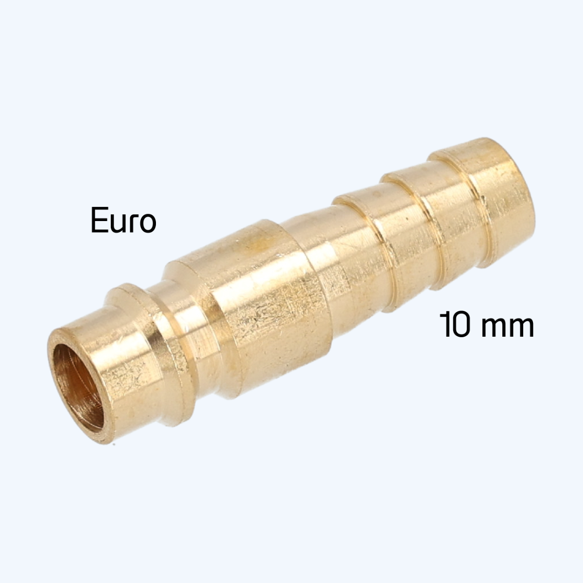 Euro-Stecknippel mit Schlauchtülle 10 mm
