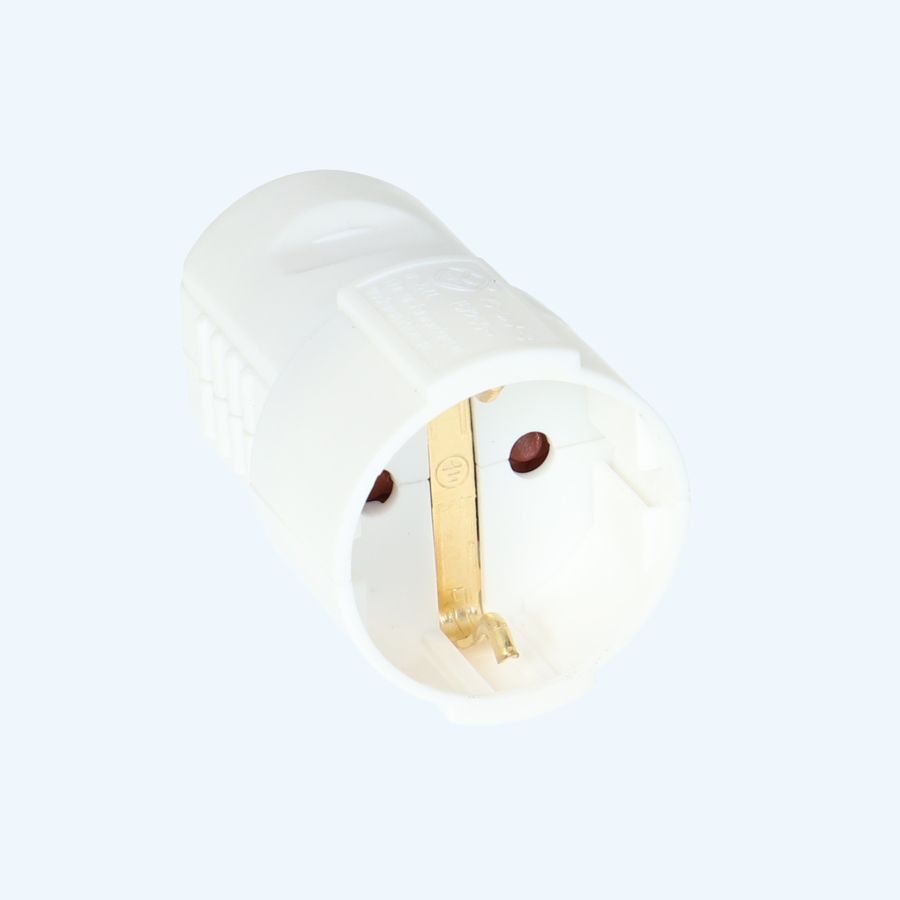 Contrastekker met randaarde wit