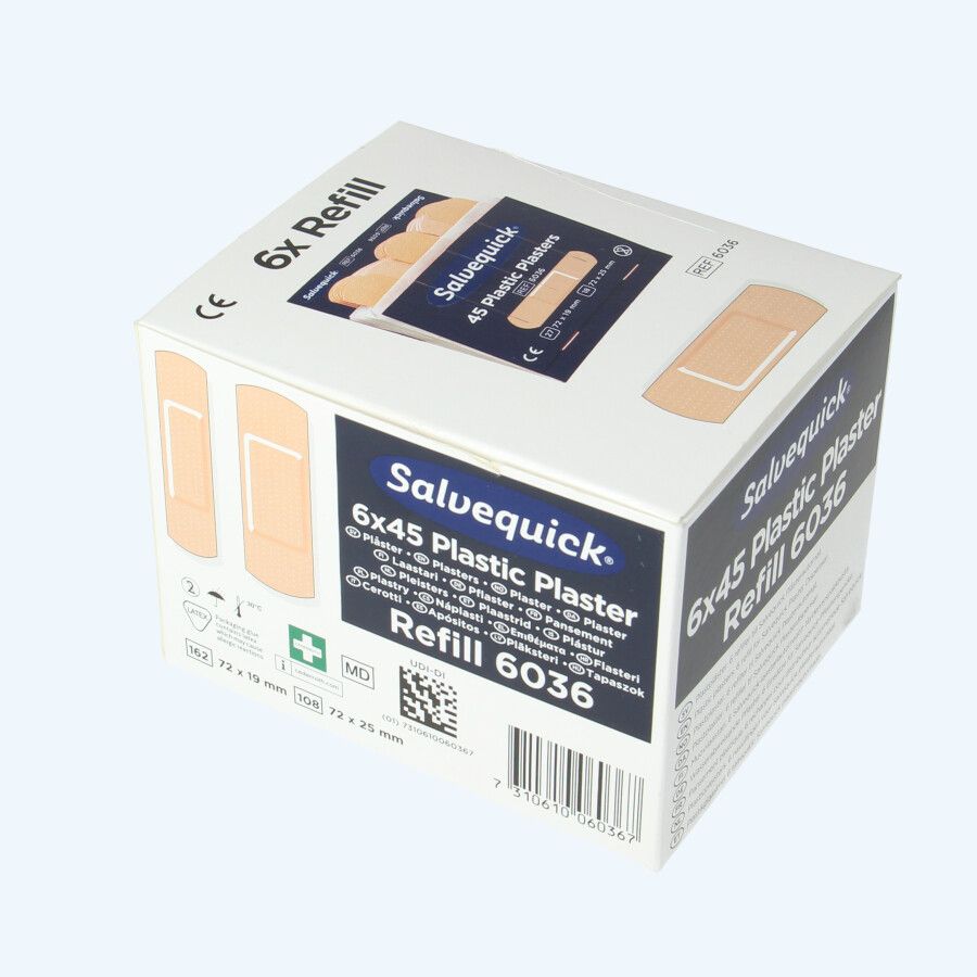 Salvequick Nachfüllung Plastik (Schachtel mit 6 Stück)