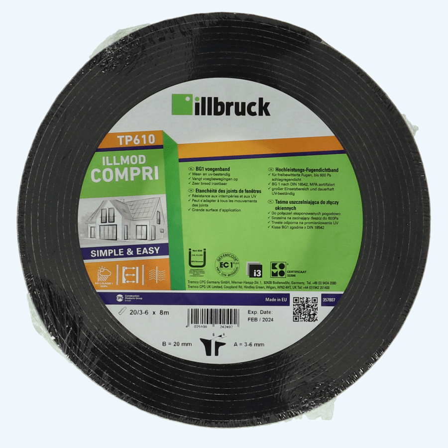 illbruck TP610 Compriband 20 mm / voeg 3-6 mm x 8 meter