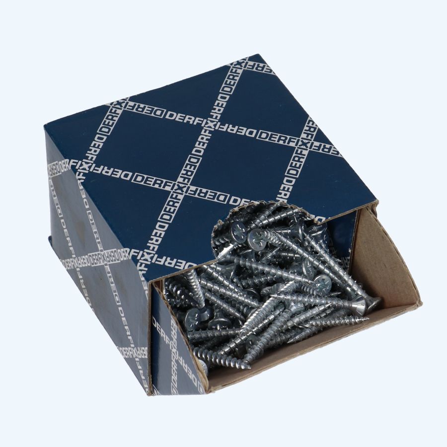 200 stuks spaanplaatschroef 4,5 x 40 mm / PZ2 / voldraad