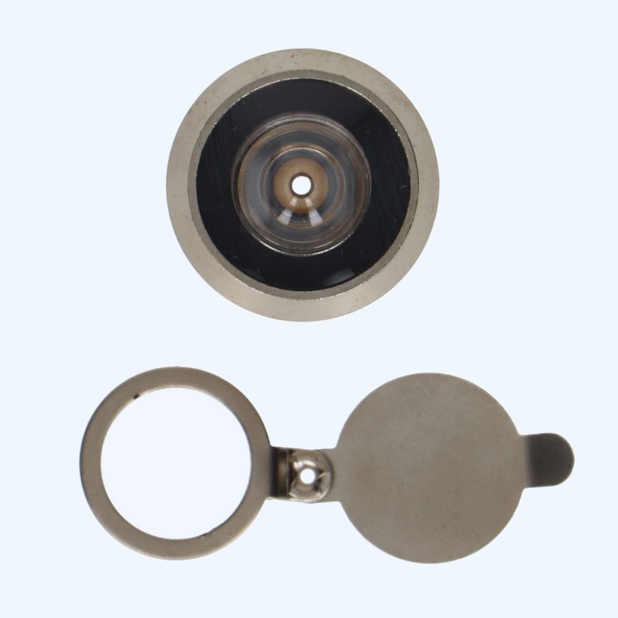 Türspion ø14 mm massiv Messing Edelstahl-Finish