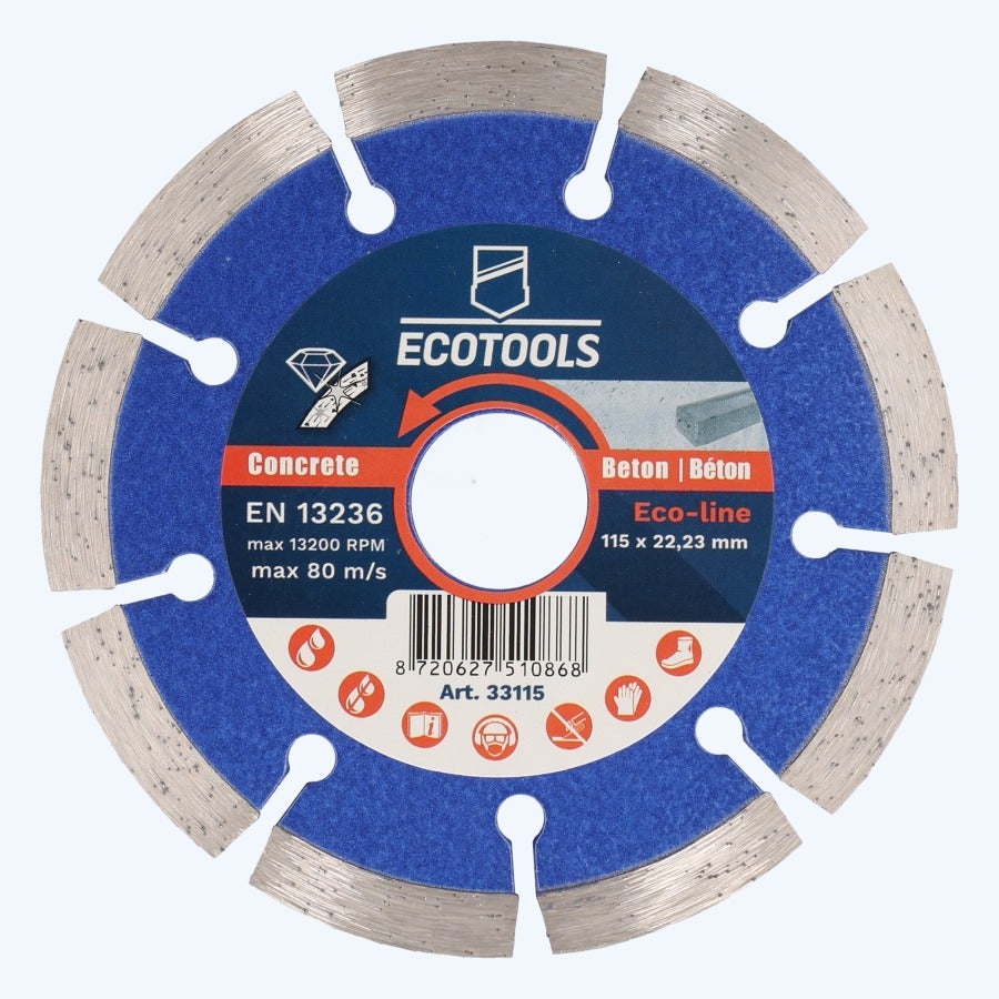 Diamantschijf beton 115 mm (Eco-line)