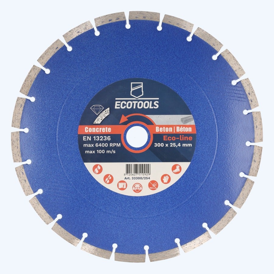 Diamantschijf Beton 300 x 25,4 mm (Eco-line)