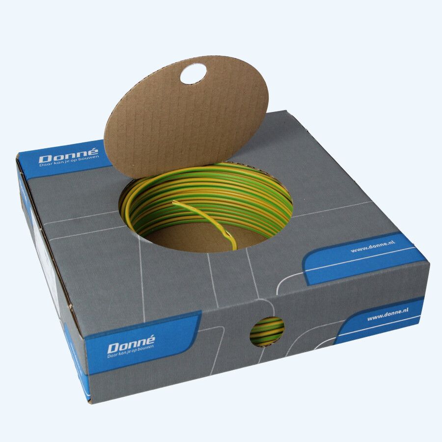 Gegebener VD Draht 2,5 mm² gelb/grün (100 Meter)