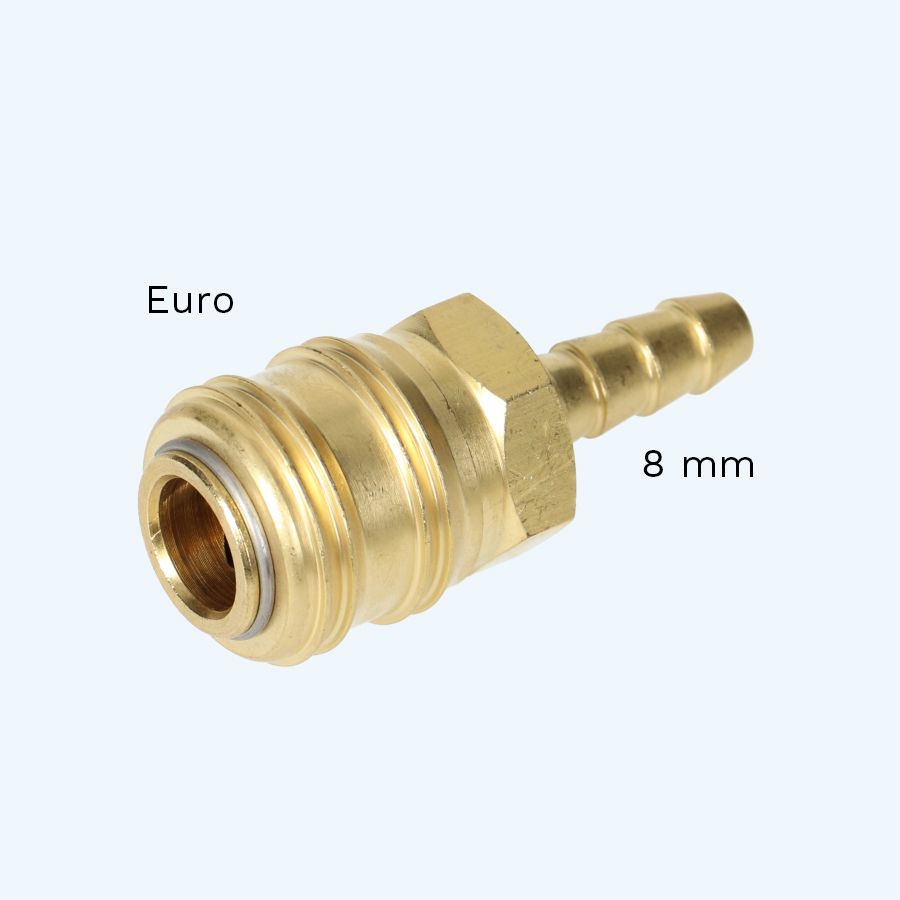 Euro snelkoppeling met slangpilaar 8 mm