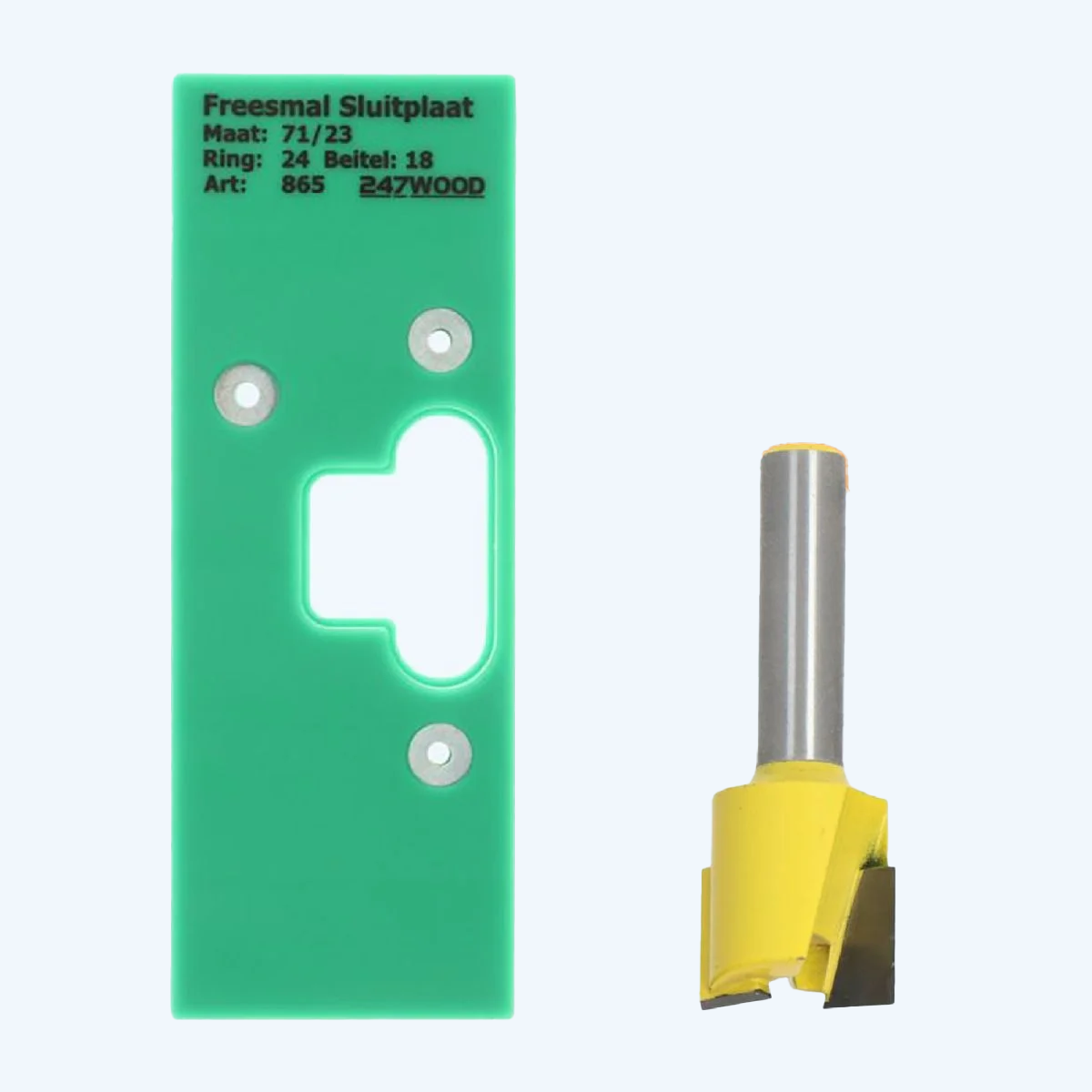 Frässchablone für Schließplatte 71 x 23 mm Frässchablone für Schließplatte 71 x 23 mm