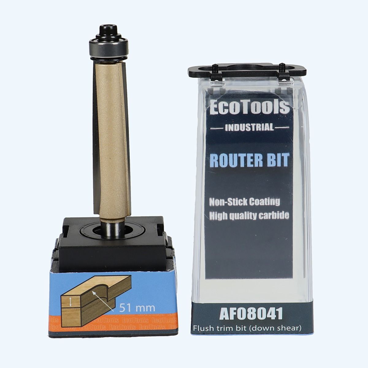 HM kantenfrees Industrial 12,7 x 51 mm met onderlager (met scherende sneden)