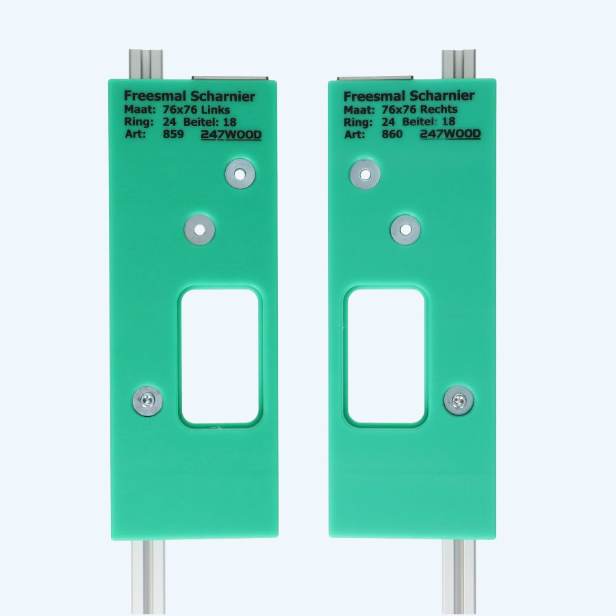 Freesmalset voor scharnieren 76 x76 mm