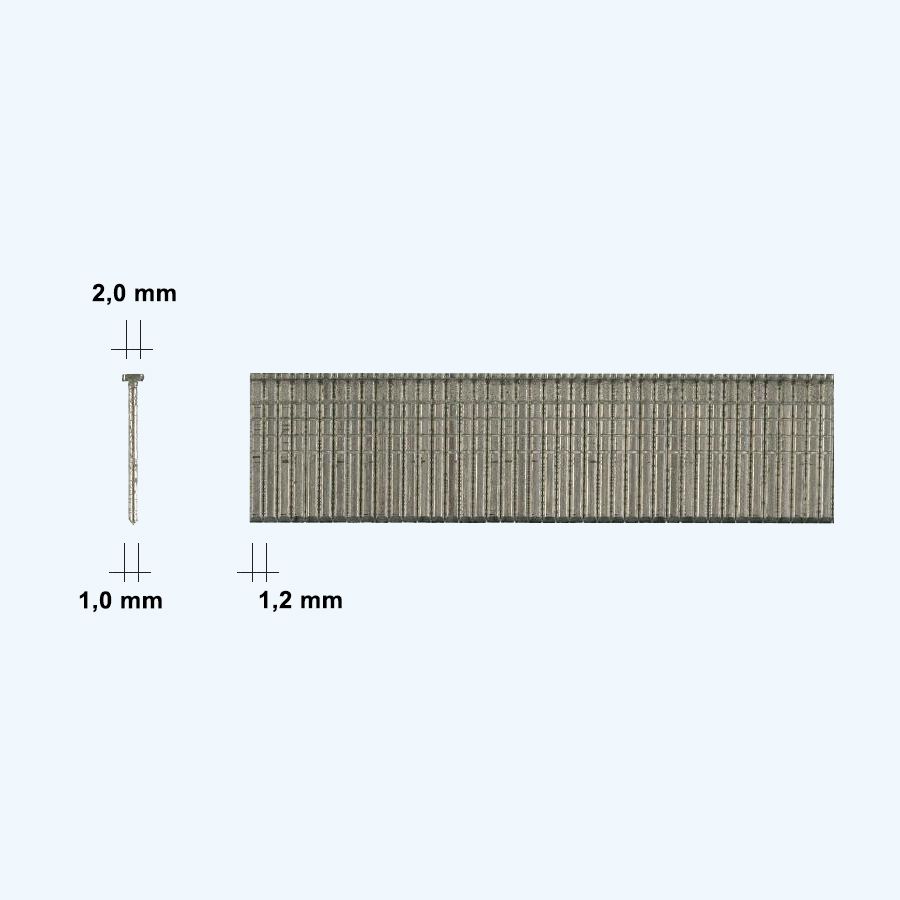 1000 St. Handtacker-Abschlussnägel Typ T / 12 mm