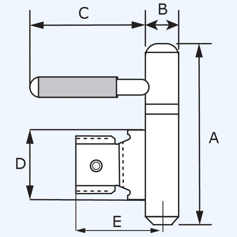 Dulimex Einbohrband, Stahl Mauerwerkzarge, 14 mm