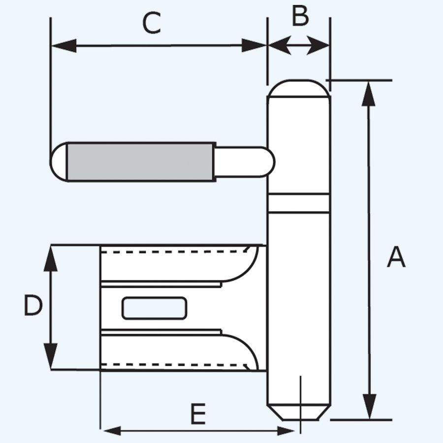 Dulimex Einbohrband, Stahl Montagezarge, 14 mm Dulimex Einbohrband, Stahl Montagezarge, 14 mm